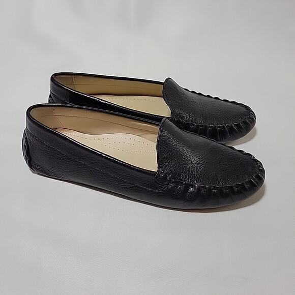 Cole Haan Grand OS Black Nubuck Leather Women's 7.5B Morgan Slipper Moccasin - Picture 5 of 13